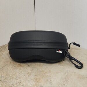 NoCry Hard Shell Sunglasses Case Zipper Carabiner Clip Black Military Grade